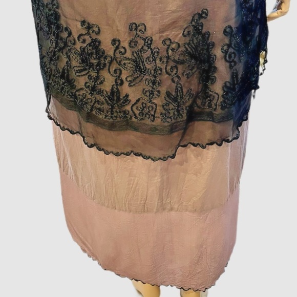 Nataya Dress w/ Soutache & Lace Trim Tunic Size 2X Black & Plum-Gray Titanic NEW - Picture 15 of 16